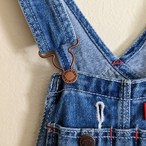 Dickies | Kids | Patched Denim Overalls - Picture 4 of 12